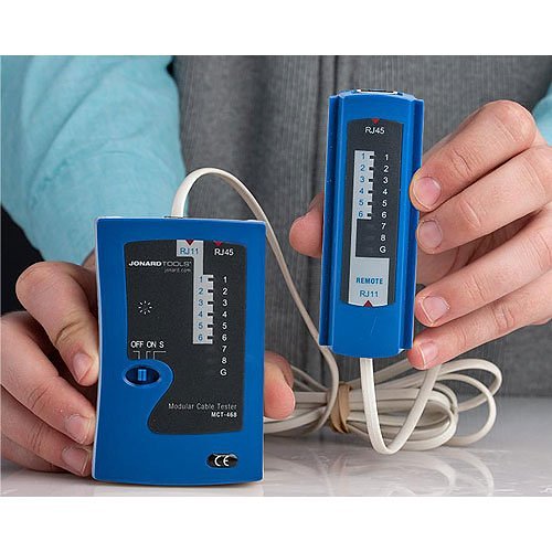 Jonard Tools MCT-468 Modular Cable Tester for RJ45, RJ12, RJ11 Cables