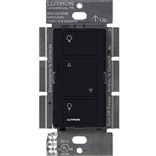 Lutron L1-PD6WCLBLC Caseta Wireless Smart Lighting Dimmer Switch for Wall & Ceiling Lights, Black