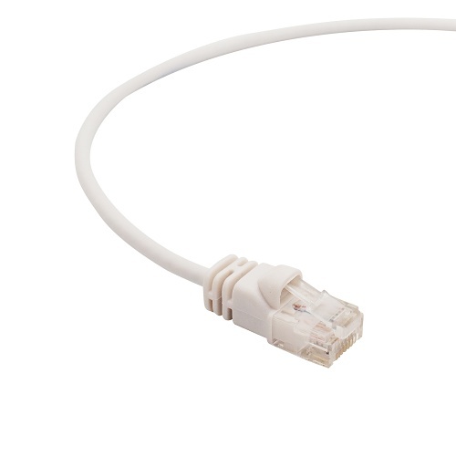 PRO 0E-C6ATHWH16 C6A Slim Patch Cable, 1', 6-Pack, White