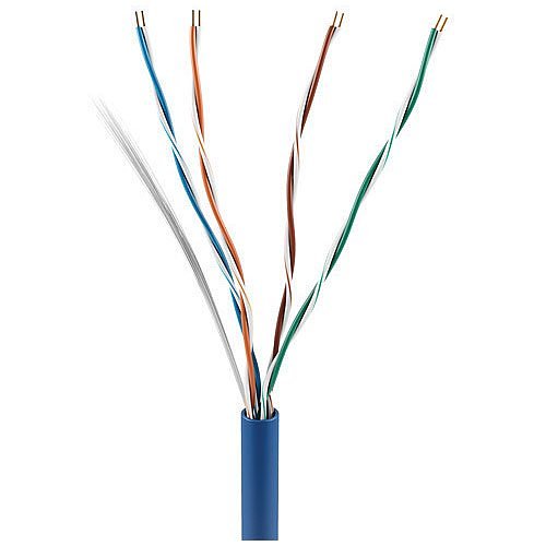 ADI 0E-CAT5PBL CAT5e 24/4 Plenum Cable, CMP/FT6, 1000' (304.8m) Pull Box, Blue