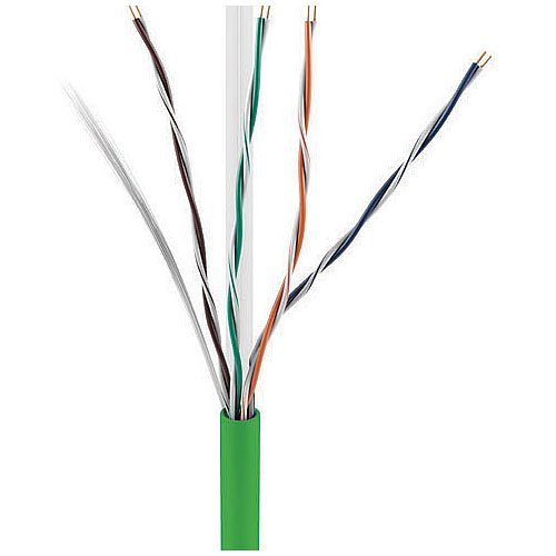 ADI PRO 0E-CAT6RGN CAT6 Riser Cable, 23/4 Solid BC, Unshielded, UTP,  CMR/FT4, 1000' (304.8m) Reel in Box, Green