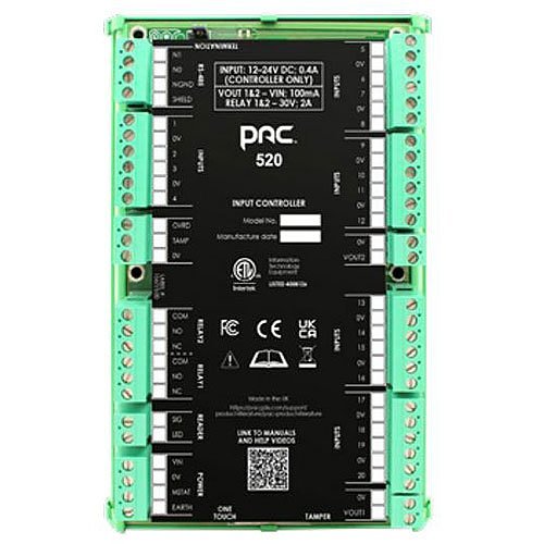 PAC 520 Input Controller DIN-Mount with One-Touch Test Mode, 20 User Configurable Inputs