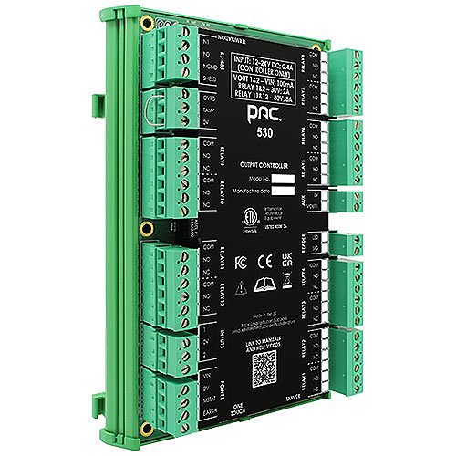 PAC 530 Output Controller DIN-Mount with One-Touch Test Mode, 12 User Configurable Outputs