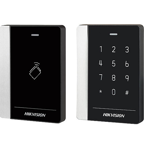 Hikvision DS-K1102AMK(O-STD) Pro Series Mifare Card Reader with Keypad & Dip Switch, Dust-proof, Water-Resistant, RS-485 and Wiegand (W26/W34) Protocols