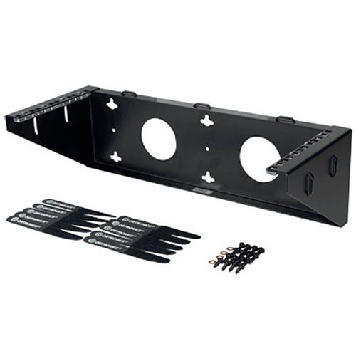 Ortronics Vertical Wall Mount Bracket - 19 in Mounting x 3 Rack Units - Black