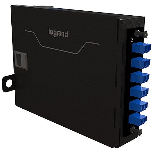 Ortronics WQS-01P Q-Series Standard Density Wall Mount Fiber Enclosure, 1-Panel, Black
