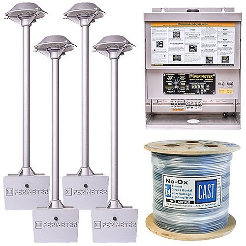 CAST Perimeter CPL2K25020 Generation 2 Pre-Engineered Security Lighting Kit for 250 Linear Foot Perimeter, Fence or Post Mounted, 20-24' Spacing