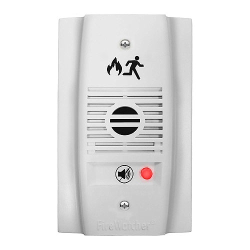 Maple Armor FW972M FireWatcher UL/ULC Conventional Mini-Horn with Silence Button, Wall Mount, Indoor, 88dB at 24VDC, White