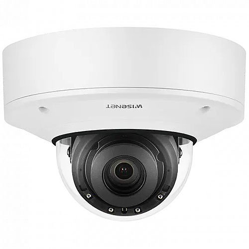 Hanwha XNV-8081R/VWF 5MP Vandal Resistant Outdoor IR Dome IP Camera, 3.6-9.4mm Motorized Varifocal Lens