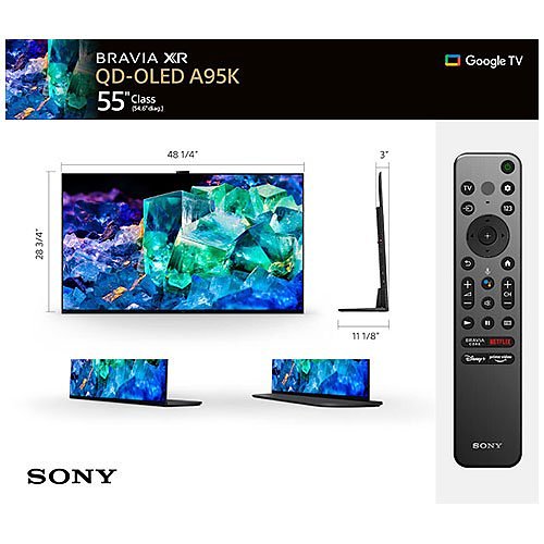 Sony XR-55A95K 55" BRAVIA XR A95K Series 4K HDR OLED TV with Smart Google TV (2022)