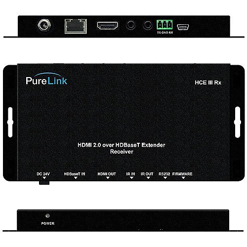 PureLink HCE III RX 4K HDMI Over HDBaseT Extender with Control and Bi-Directional PoC-Receiver