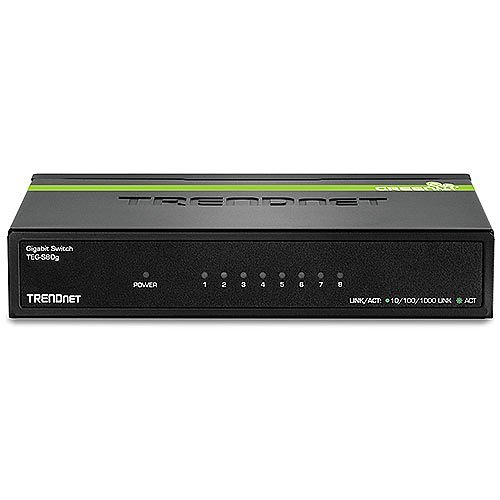TRENDnet TEG-S80G 8-Port Gigabit GREENnet Switch, 16Gbps