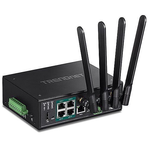 TRENDnet TI-WP100 Industrial AC1200 Wireless, 4Gb PoE+ Port Router