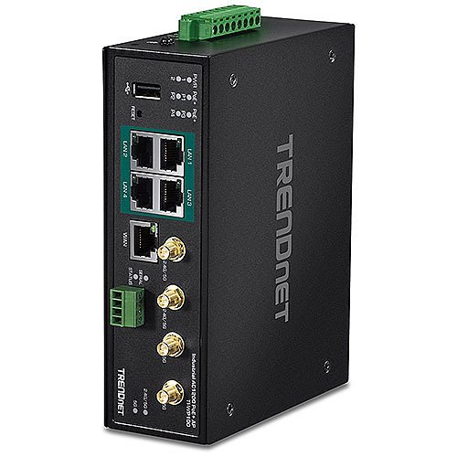 TRENDnet TI-WP100 Industrial AC1200 Wireless, 4Gb PoE+ Port Router