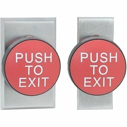 Schlage 625RD EX Mushroom Button, Single Gang, Push to Exit, Delayed