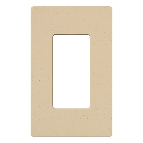 Lutron SC-1-DS Claro Screwless Wall Plate, 1-Gang Satin Decora Faceplate, Desert Stone