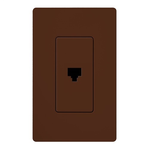 Lutron SC-PJ-SI Satin Colors 1-Socket Telephone Faceplate, Sienna