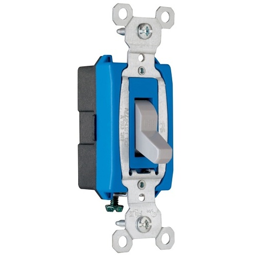COOPER 9511WS ASPIRE 15A 120/277VAC Lighted Single Pole Switch - White, Easy Install 3 thumbnail image