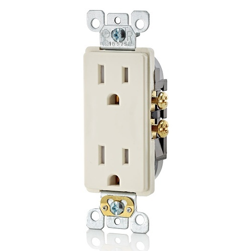 Leviton T5325-ST 15 A Decora Tamper-Resistant Duplex Outlet