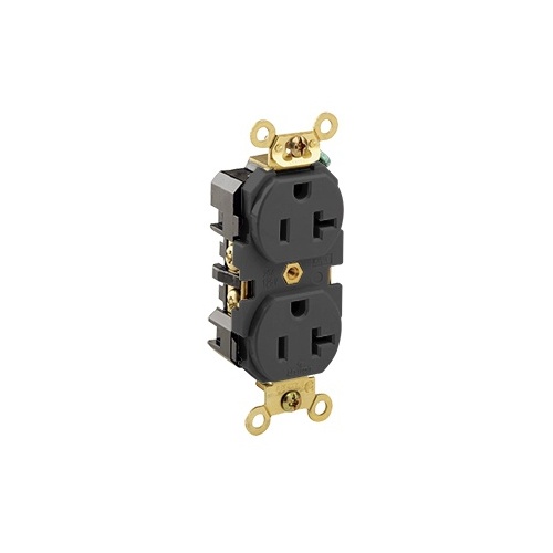 Leviton 5362-E 20A Duplex Receptacle / Outlet, Industrial Grade, Self ...