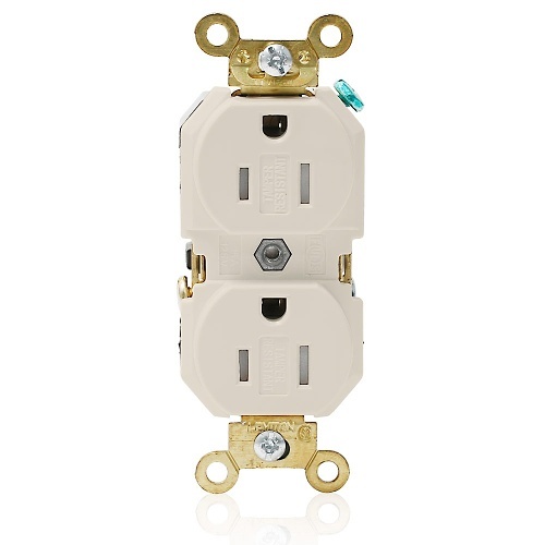 Leviton 5262-SGT Duplex Receptacle Outlet, 2-Pole, 3-Wire, Industrial ...