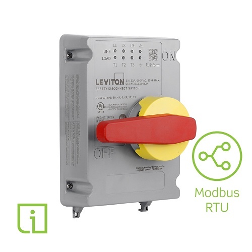 Leviton LDS30-RCM 30/32A Non-Fused Disconnect Switch Replacement Cover ...
