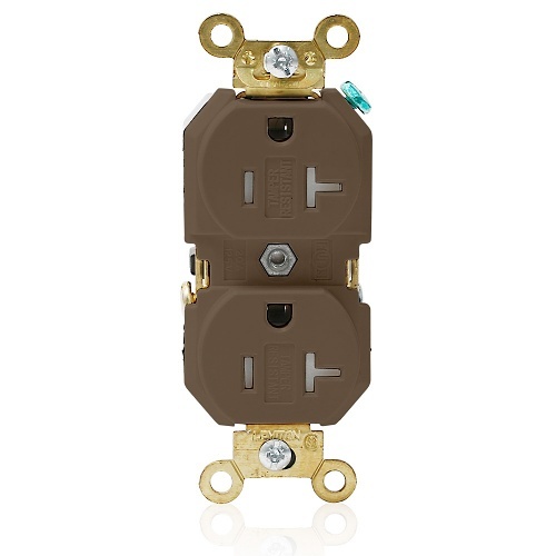 Leviton 5362-SG 20A Duplex Receptacle / Outlet, Industrial Grade, T ...