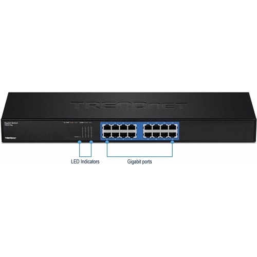 TRENDnet TEG-S16g 16-Port Gigabit GREENnet Switch, 32 Gbps