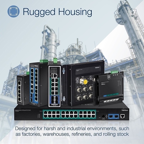 TRENDnet TI-PG541I 6-Port Hardened Industrial Gigabit PoE+ Layer