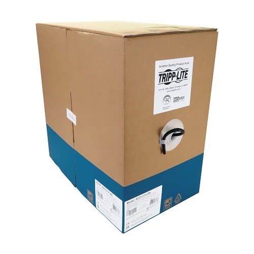 Tripp Lite N22301KBK CAT6A Solid Bulk Cable, 1000', Black