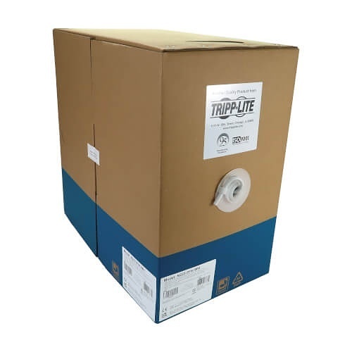 Tripp Lite N22301KWH CAT6A Solid Bulk Cable, 1000', White