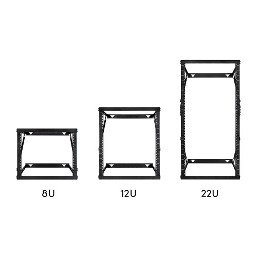 Strong SR-WM-SK-19 Wall-Mount Expandable Open-Frame Rack, 8-22U