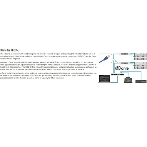 Yamaha MRX7-D Dante Open Architecture DSP Processor, 8x8