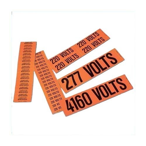 Panduit PCV-12470AY Voltage Marker Vinyl, 12470V, 9 Panduit PCV-12470AY Voltage Marker Vinyl, 12470V, 9