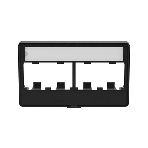 Panduit CFFPL4BL Furniture Faceplate, 4 Port, Black