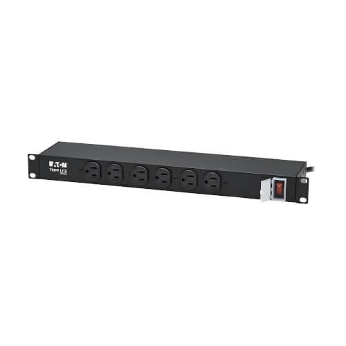 Eaton Tripp Lite RS-1215 1U rackmount power strip, 120V 15A, 5-15P