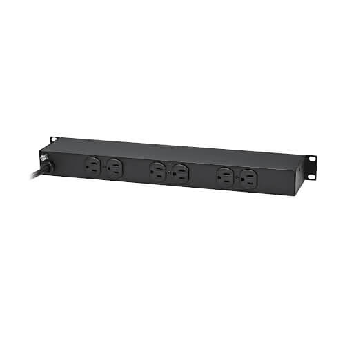 Eaton Tripp Lite RS-1215 1U rackmount power strip, 120V 15A, 5-15P