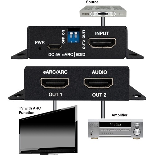 Evolution PA-EARCX HDMI Audio Extractor with eARC and ARC