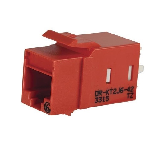 Ortronics KT2J6-42 CAT6 Keystone Jack, Lacing Cap Termination, Re