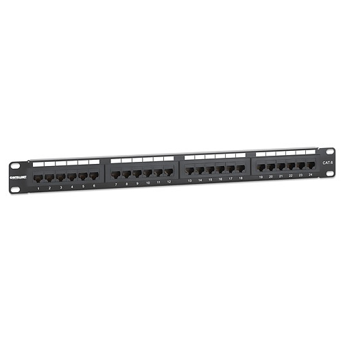 Intellinet 520959 CAT6 24-Port Network Patch Panel, UTP, 1U