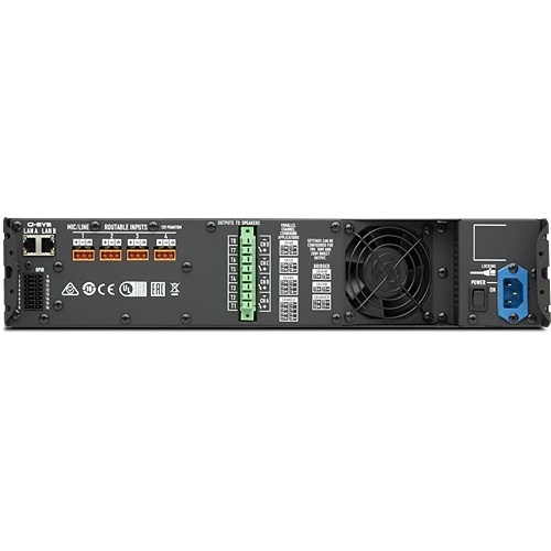 QSC CX-Q8K4-NA 8-Channel Network Amplifier, 500W Per Channel, Low