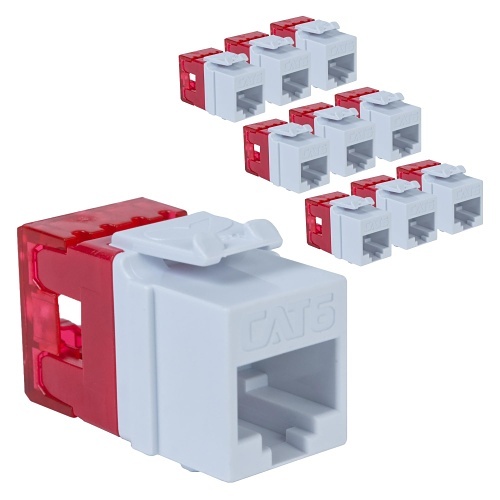 ICC IC107F6TWH CAT6 Keystone Jack with Slim Profile 180-Degree