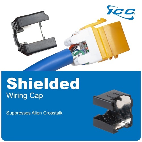 ICC IC107GACBK CAT6a Keystone Jack with Slim Profile 180° Punch