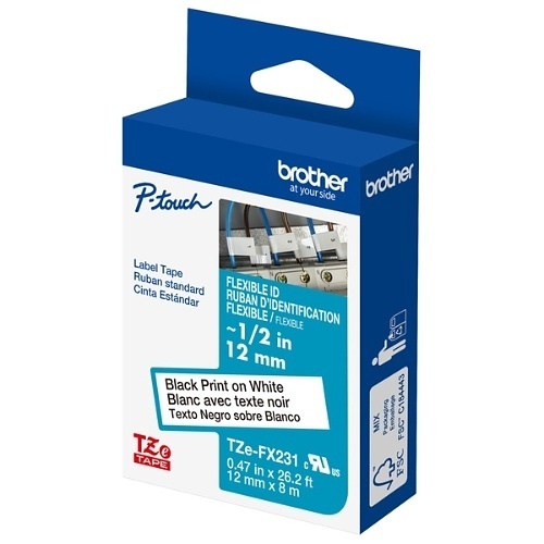 Brother TZEFX231G Flexible ID Tape, 1/2