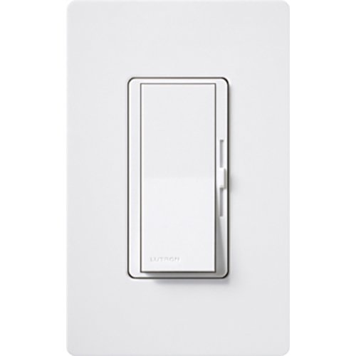 Lutron DVTV-WH Diva 0-10V Dimmer Switch, 30mA Sink, 24V, Single-Pole / 3-Way, Power Pack Required for 120V Switching, White
