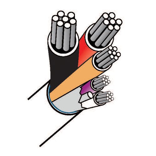 Lutron GRX-CBL-46L-250 Grafik Eye 6-Conductor Cable, Non-Plenum Rated, 250'