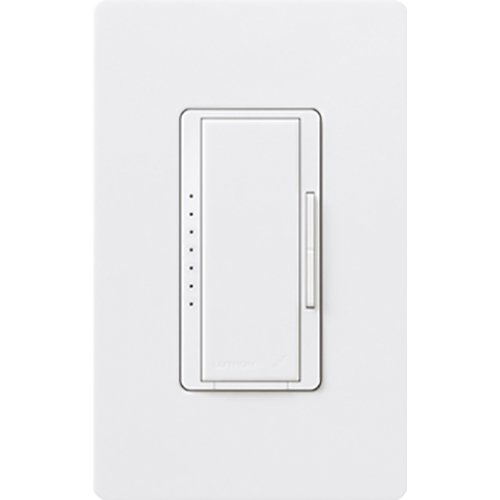 Lutron RRD-10ND-WH Maestro RF Dimmer for RA2 Select / RA3 Systems, 150W LED / 1000VA MLV, Single Pole / Multi-Location, Neutral Required, 120V, White