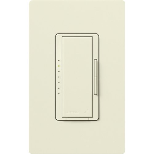 Lutron RRD-6ND-BI Maestro RF Dimmer, Works with RA2 Select / RA3 Systems, 150W LED / 600VA MLV, Single Pole / Multi-Location,Neutral Required,120V, Biscuit