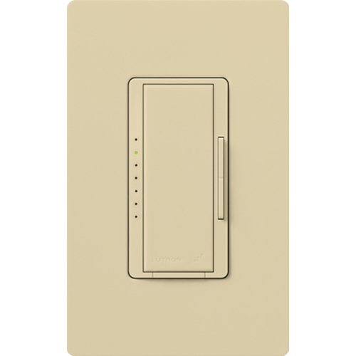 Lutron RRD-6ND-IV Maestro RF Dimmer, Works with RA2 Select / RA3 Systems, 150W LED / 600VA MLV, Single Pole / Multi-Location,Neutral Required, 120V, Ivory