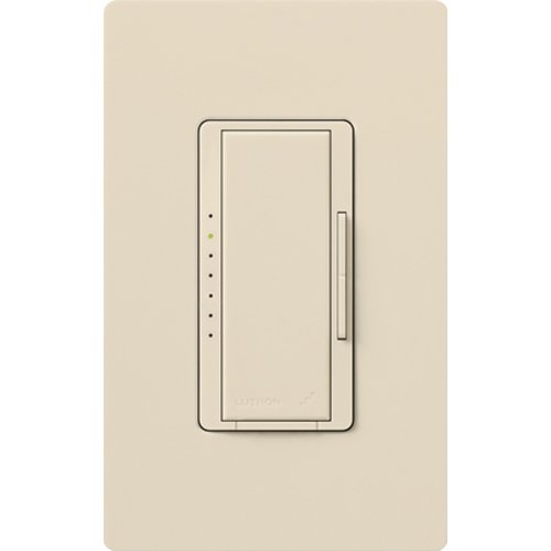 Lutron RRD-6ND-LA Maestro RF Dimmer, Works with RA2 Select / RA3 Systems, 150W LED / 600VA MLV, Single Pole / Multi-Location, Neutral Required, 120V, Light Almond